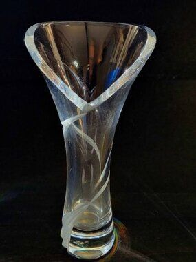 Vintage Mikasa "Curtain Call" Flared Glass Trumpet Vase